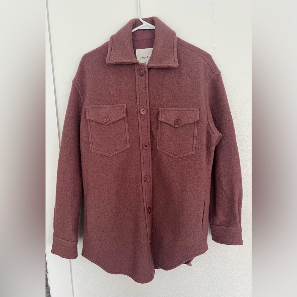 Wilfred Free Ganna 100% merino wool Shacket.